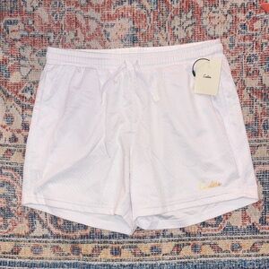 Cadets Men’s Check Out Mesh Shorts in White SZ M NWT